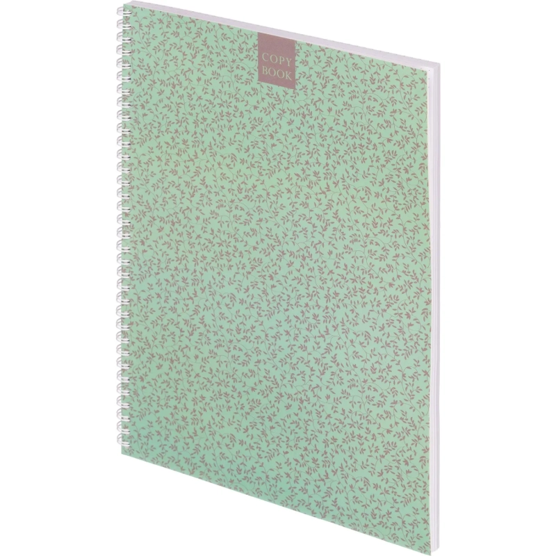 Бизнес-тетрадь А4,96л,точка,греб,обл.глянц.лам. Attache Fleur Мята