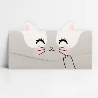 Конверт для денег фигурный &laquo;Котик&raquo;, 17.5&times;8 см