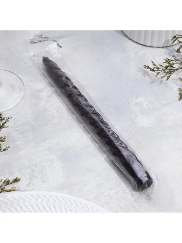 Свеча витая, 2.3&times;24.5 см, 5 ч, 50 г, чёрная