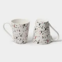 Набор кружек Magistro Terazzo, 350 мл, 2 шт., фарфор, белый