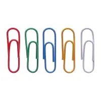 Скрепочница квадратная с магнитом прозрачная пластик, скрепки цветные 28 мм-100 штук