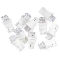 T011 T10/белый/ (W2.1x9.5d) 1LED усечённая W5W,10 шт.