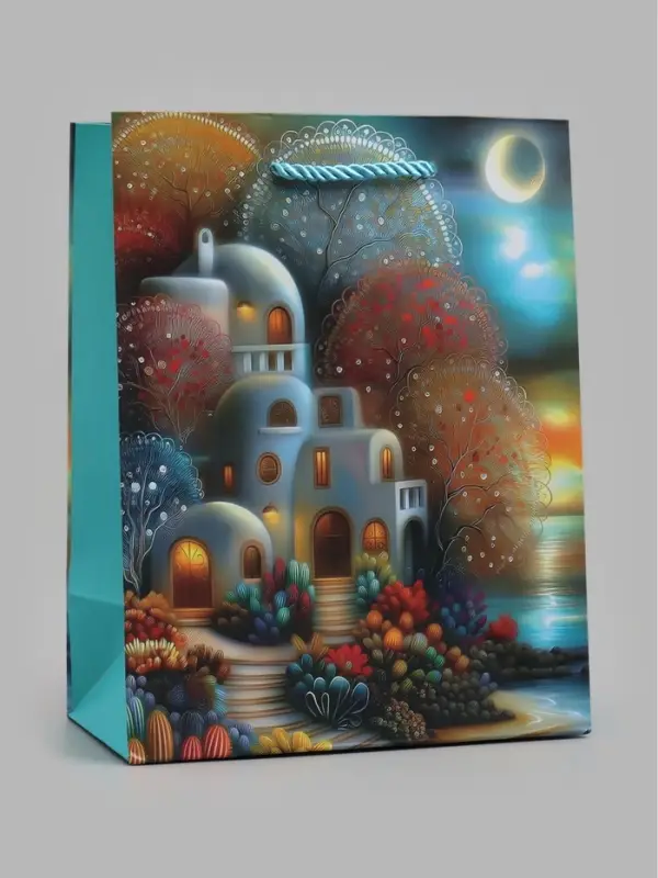 Пакет подарочный ламинированный "Город", S 18 x 23 х 10 см