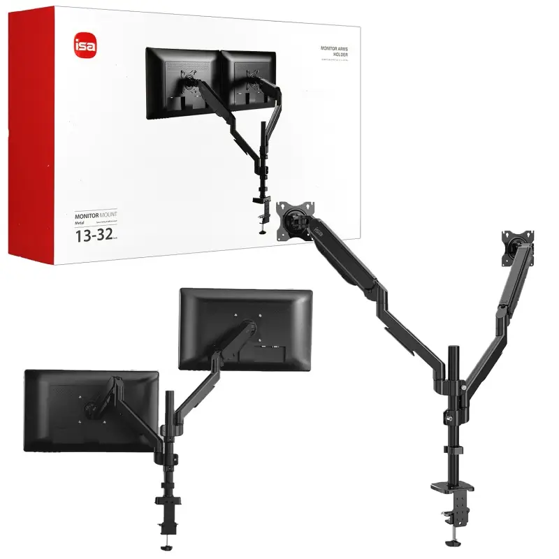 Кронштейн для двух мониторов с газлифтом 13"-32" MH-B2 ISA