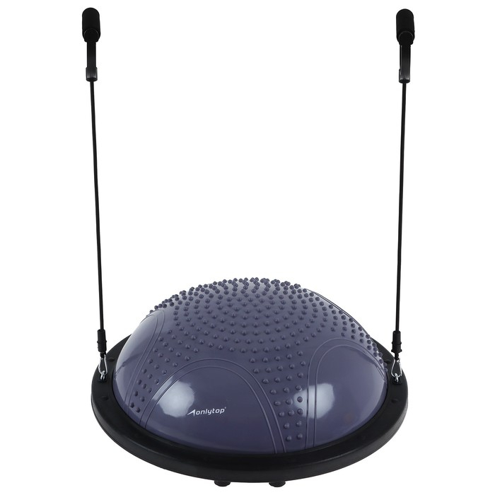 Полусфера BOSU гимнастическая ONLYTOP, массажная, с насосом, 58х25 см, цвет серый Полусфера BOSU гимнастическая ONLYTOP, массажная, с насосом, 58х25 см, цвет серый