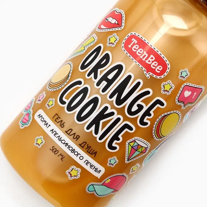 Гель для душа женский, 500 мл, аромат апельсинового печенья, TeenBee
