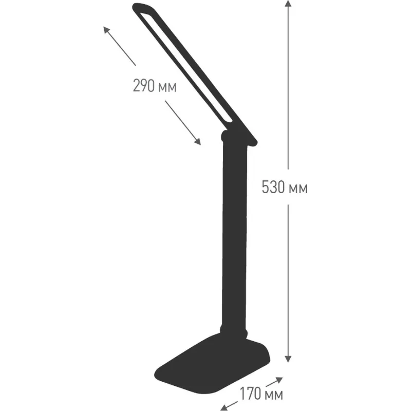Светильник Ultraflash UF-732 C02 черный, 7 Вт, 3 уровня яркости, LED