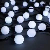 Гирлянда &laquo;Нить&raquo; 10 м с насадками &laquo;Шарики 2.5 см&raquo;, IP44, тёмная нить, 100 LED, свечение белое, 8 режимов, 220 В