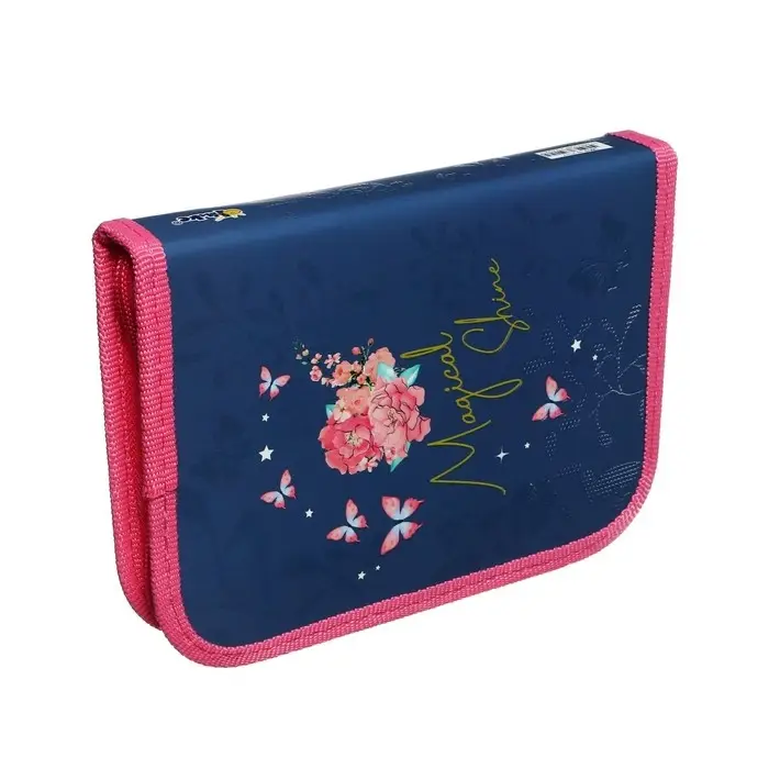 Пенал 1 секция 130 х 190 х 30 мм, с откидной планкой, ПКК 07-19 Пенал 1 секция 130 х 190 х 30 мм, с откидной планкой, ПКК 07-19 "Единорог с бабочками" ламинированный картон, с эффектом 3D