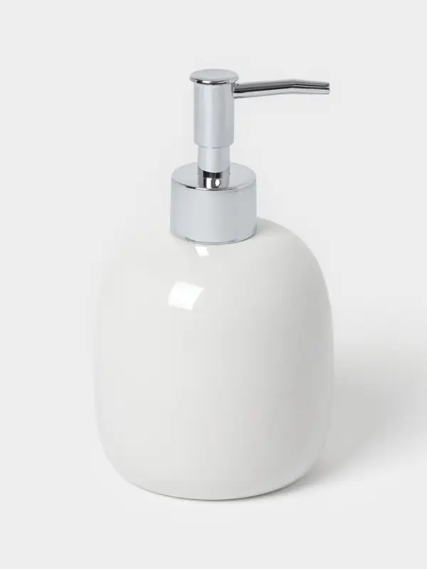 Аксессуары для ванной SAVANNA Monro, 4 предмета, мыльница, дозатор для мыла 450 мл, стакан, баночка, белые