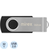 Флеш-память Mirex USB SWIVEL BLACK 32Gb (13600-FMURUS32 )