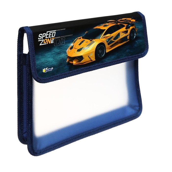 Папка для тетрадей А5 (240 х 205 х 40 мм), с клапаном на липучке, пластик/текстиль, Speed zone