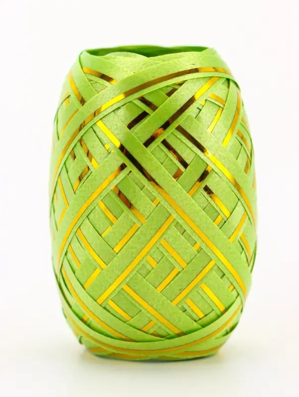 Лента упаковочная для воздушных шаров и подарков, с золотой полосой, ассорти, набор 6 шт., 0.5 см &times; 10 м