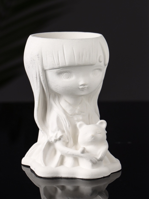 Подставка для мелочей (подсвечник) Подставка для мелочей (подсвечник) "Девочка с мишкой" 11х8х6 см