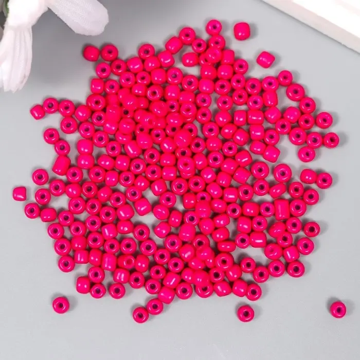 Бисер круглый 6/0  Бисер круглый 6/0 "Розовый " 20 гр МИКС