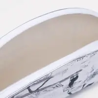 Набор женских косметичек 5 в 1 на молниях, с принтом, серый