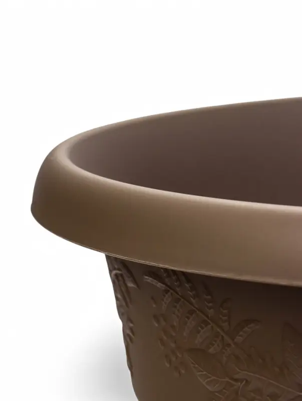 Горшок для цветов с поддоном &laquo;Рябина&raquo;, 22 л, пластиковый, серый