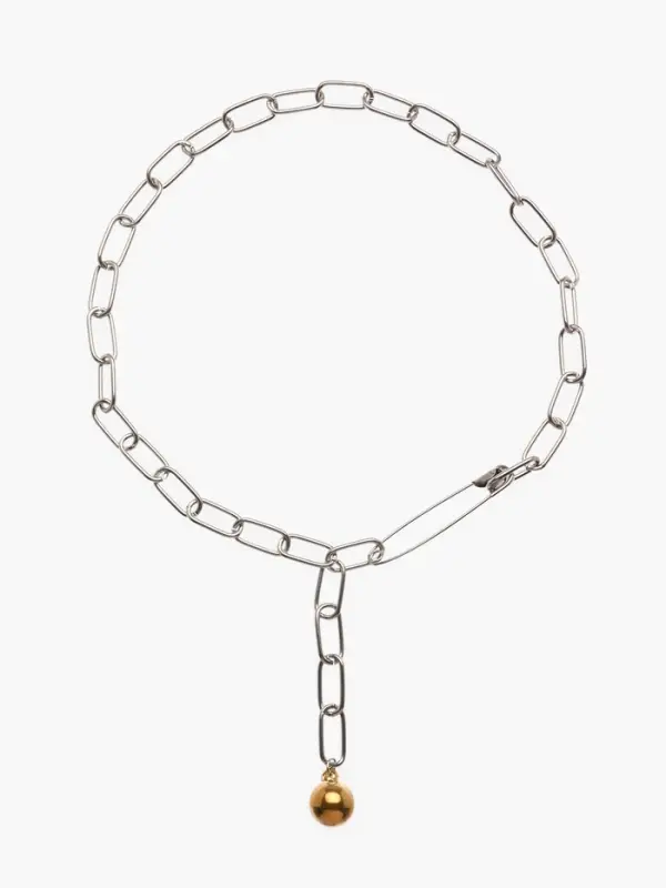 Кулон на цепочке &laquo;Шар и Булавка&raquo;, цвет серебро, L=45 см