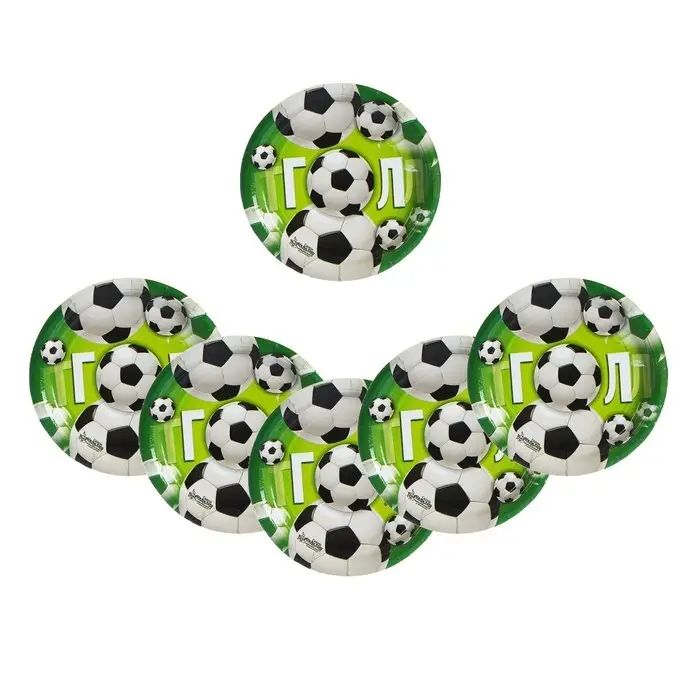 Тарелка одноразовая бумажная «Гол», 18 см