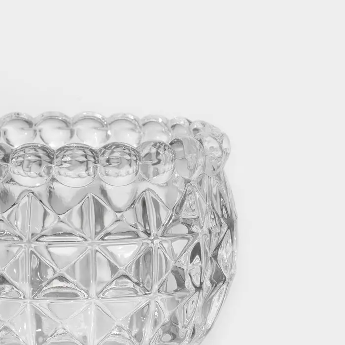 Сахарница стеклянная Доляна «Пирамиды», 180 мл, 8,5×11 см