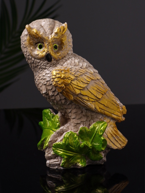 Статуэтка Статуэтка "Филин на листьях" 12х8х6 см, цвет коричневый