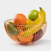 Фруктовница Доляна, 27&times;27&times;10 см, бронзовая