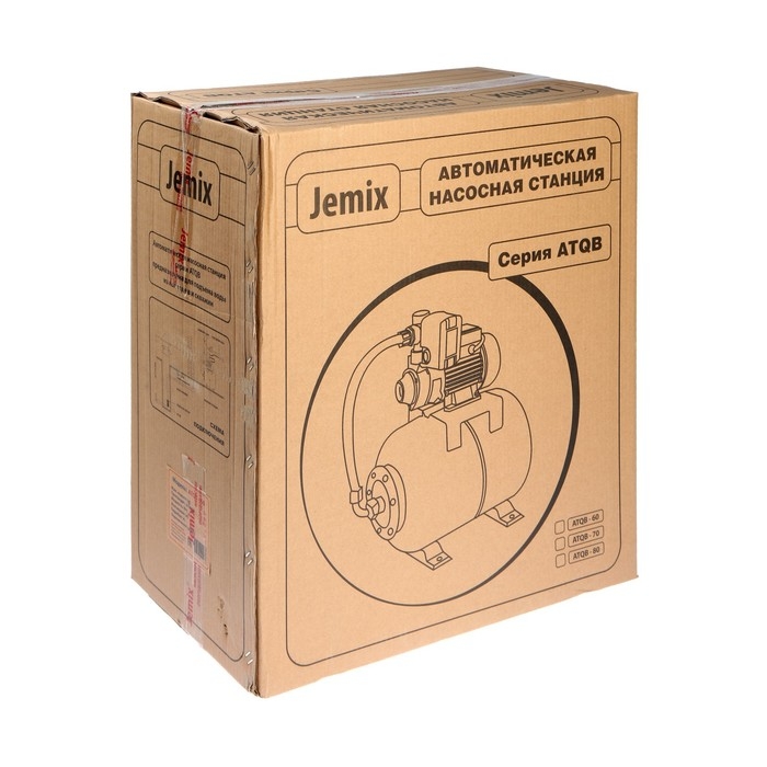 Насосная станция JEMIX ATQB-60, 370 Вт, напор 34 м, 33 л/мин, бак 24 л, антиблокировка Насосная станция JEMIX ATQB-60, 370 Вт, напор 34 м, 33 л/мин, бак 24 л, антиблокировка