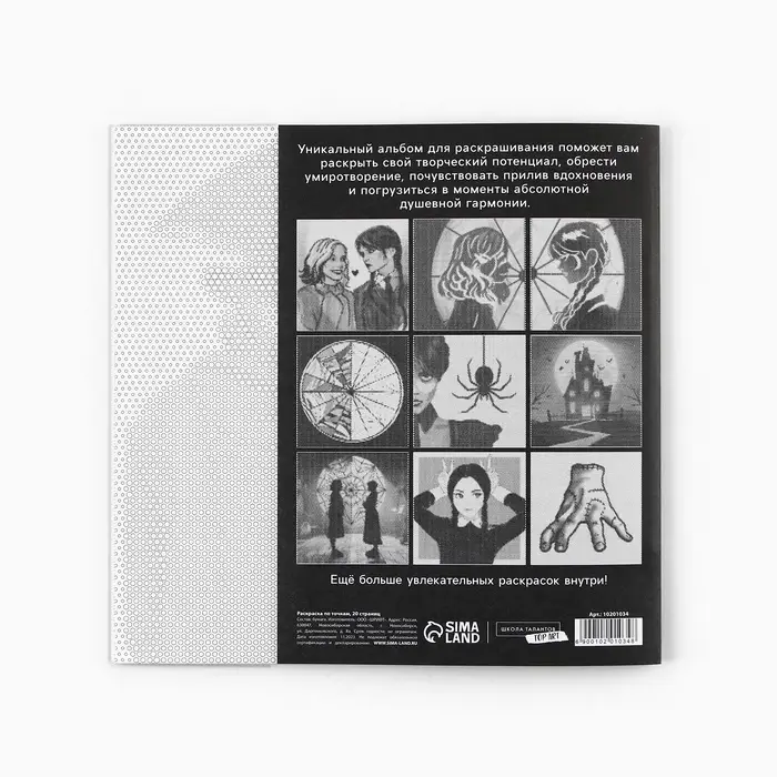 Раскраска-антистресс по точкам «Готические подруги», 20 стр