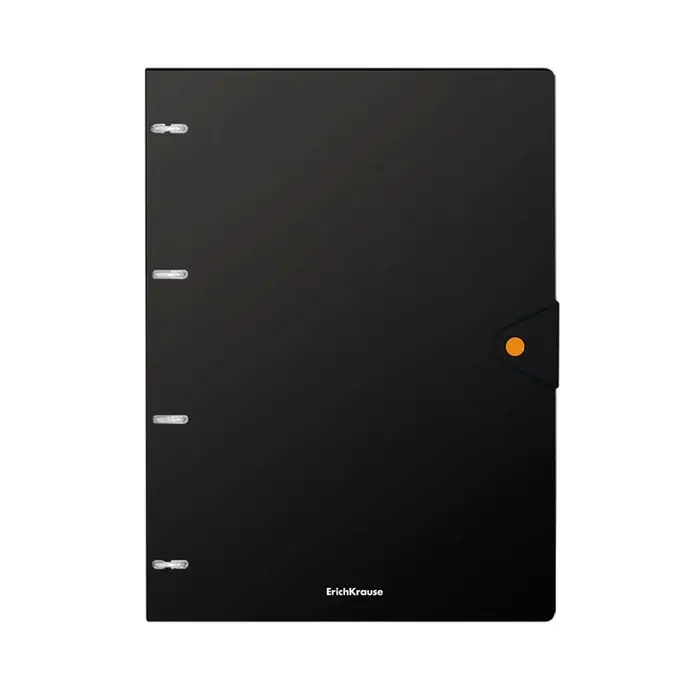 Тетрадь на кольцах ErichKrause Accent А4, 80 листов, в клетку, пластиковая обложка, на кнопке, 100% белизна, блок офсет, МИКС