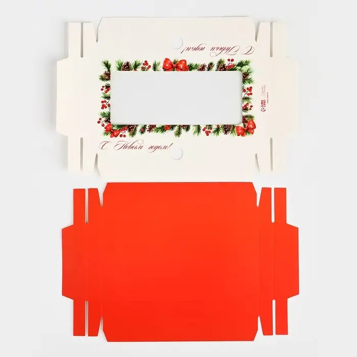 Коробка для шоколада «Новогодняя ботаника», с окном, 9.4 х 1.7 х 18.4 см Коробка для шоколада «Новогодняя ботаника», с окном, 9.4 х 1.7 х 18.4 см