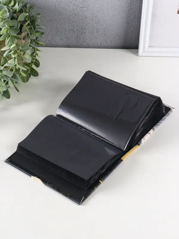 Фотоальбом "Воспоминания" 100ф 10X15см, ПП карм., черные страницы, черные страницы