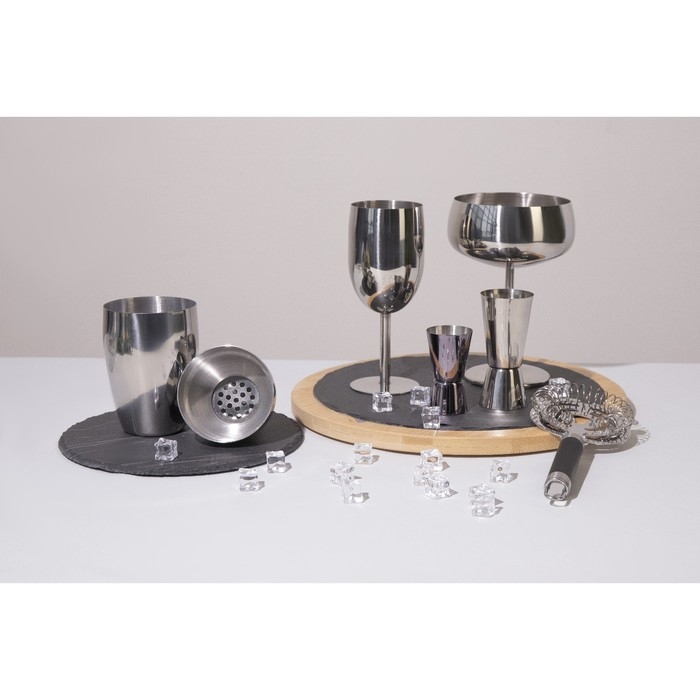 Бокал-коктейльная рюмка из нержавеющей стали, 400 мл, 16×11,5 см, цвет серебряный Бокал-коктейльная рюмка из нержавеющей стали, 400 мл, 16×11,5 см, цвет серебряный