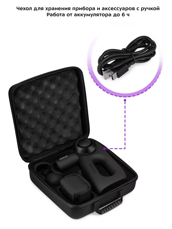 Перкуссионный массажер для тела КТ-2965 - 75 Вт Перкуссионный массажер для тела КТ-2965 - 75 Вт