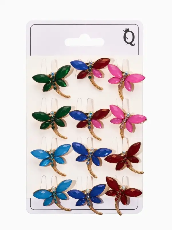 Брошь &laquo;стрекоза&raquo;, цвет МИКС в золоте