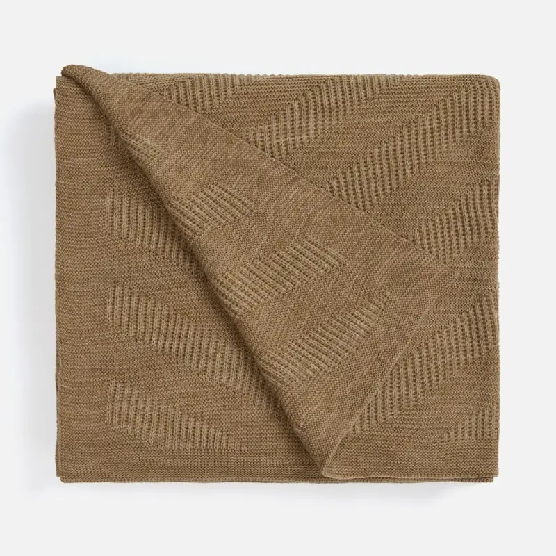 Плед Locus Solus, коричнево-бежевый меланж