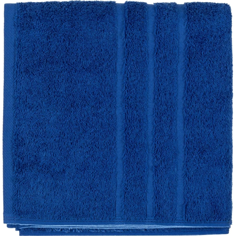 Полотенце махровое Luscan/бордюр 500г/м2, 50х90, синий, 2 шт/уп