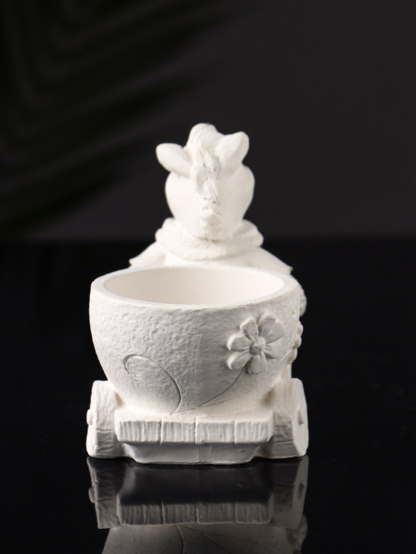 Фигурное кашпо "Лошадь с тележкой" 10х10х6 см