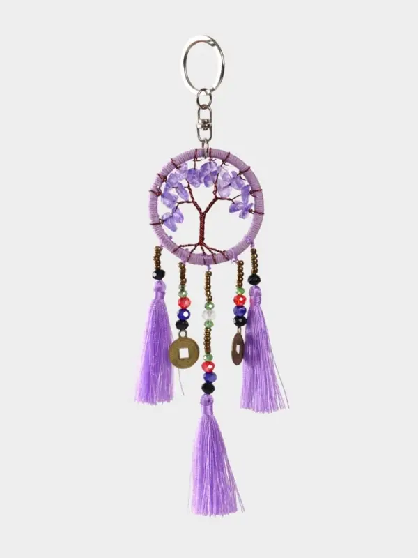 Брелок ловец снов Брелок ловец снов "Древо" 19 см, цв. сиреневый