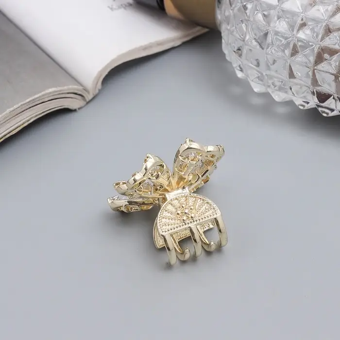 Крабик для волос &laquo;Доротеа&raquo;, бабочка элит, 3.5 см, золотистый