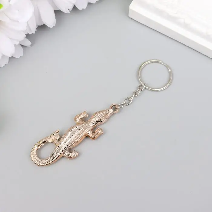 Брелок пластик под металл Брелок пластик под металл "Золотой крокодил" 5,4х2х0,7 см