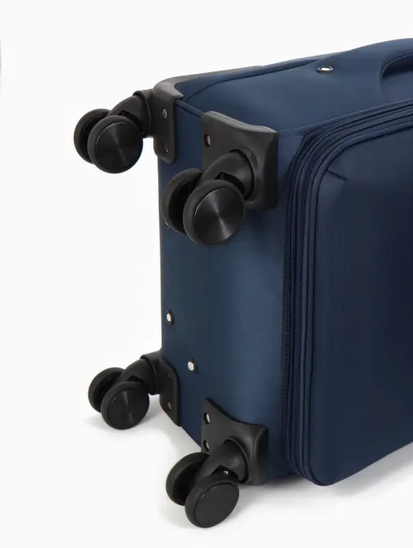 Чемодан на колёсах TEXTURA, кодовый замок, с увеличением, 36&times;25&times;58 см, 20", синий