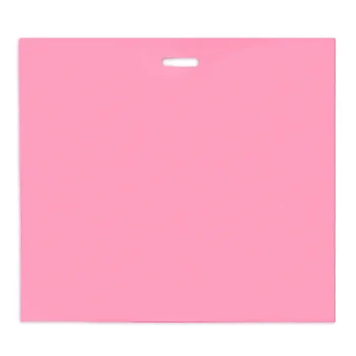 Пакет полиэтиленовый с вырубной ручкой, 64&times;60+8 60 мкм Розовый