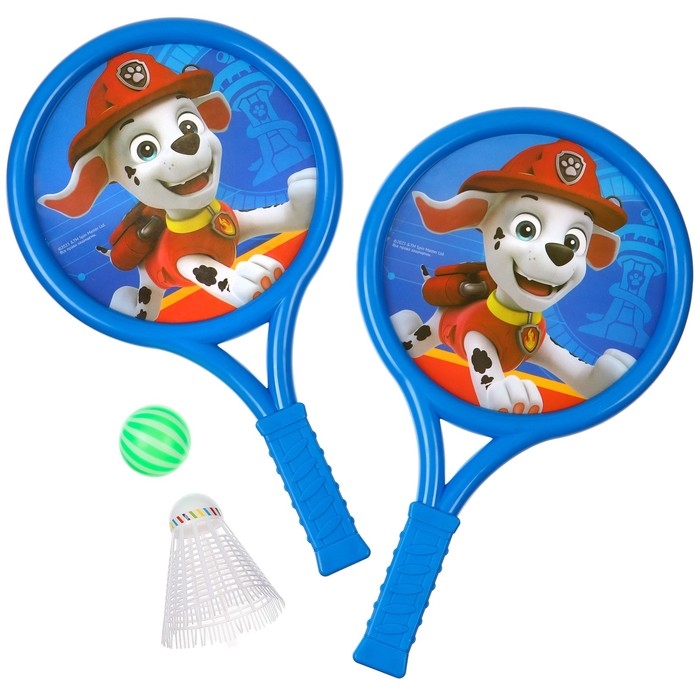 Набор игровой «Щенячий Патруль», ракетки, воланчик и мячик Набор игровой «Щенячий Патруль», ракетки, воланчик и мячик