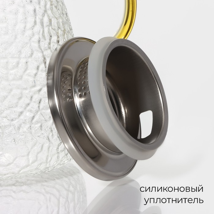 Кувшин для воды стеклянный Magistro «Сара», 1,5 л, 16,5×13,5×21 см, с крышкой Кувшин для воды стеклянный Magistro «Сара», 1,5 л, 16,5×13,5×21 см, с крышкой