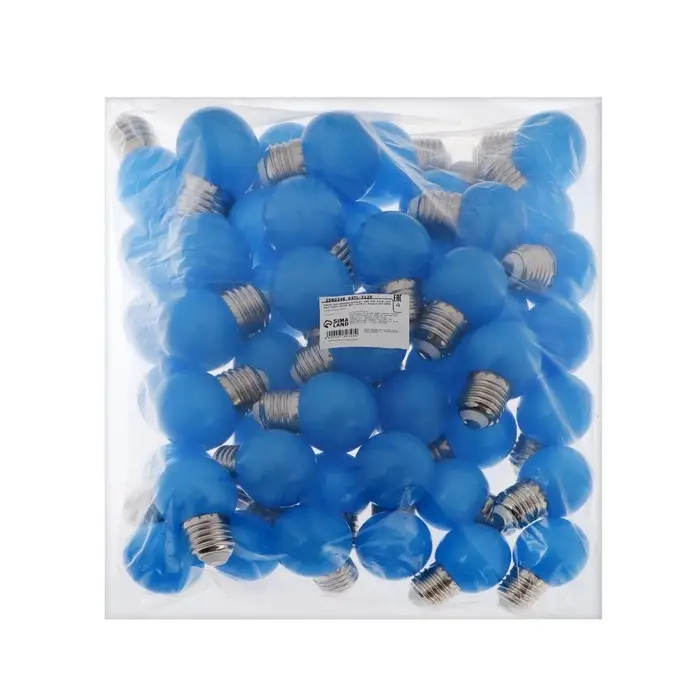 Лампа светодиодная Luazon Lighting «Шар», G45, Е27, 1.5 Вт, для белт-лайта, свечение синее Лампа светодиодная Luazon Lighting «Шар», G45, Е27, 1.5 Вт, для белт-лайта, свечение синее
