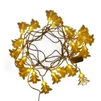 Гирлянда &laquo;Нить&raquo; 4.5 м с насадками &laquo;Прищепки-ёлочки&raquo;, IP20, прозрачная нить, 20 LED, свечение тёплое белое, 220 В