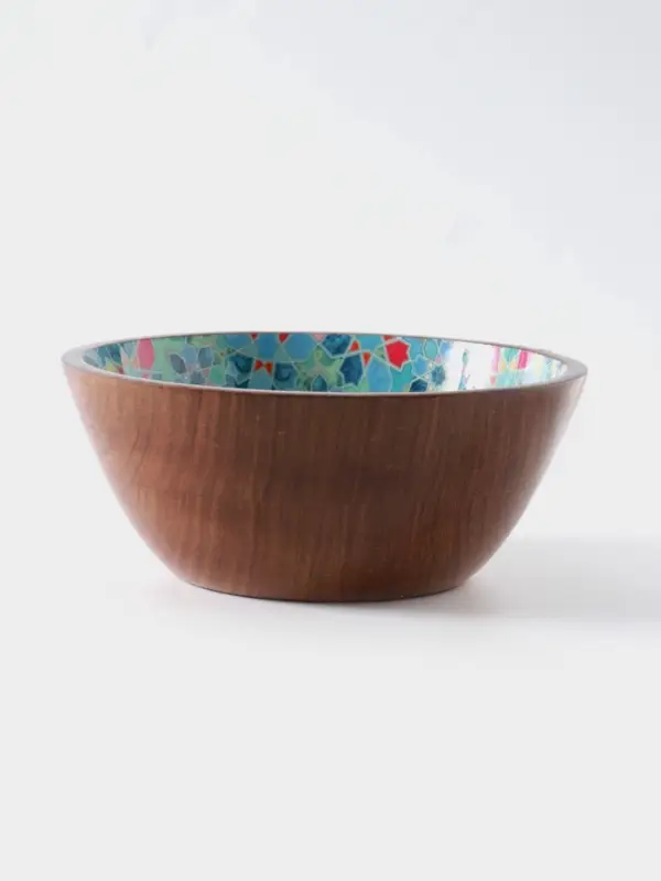 Чаша &laquo;Калейдоскоп&raquo;, 18&times;18&times;8 см, дерево шишам