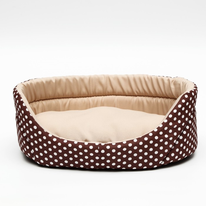 Лежанка  Лежанка "Горошек", 38 х 25 х 14 см, коричневая