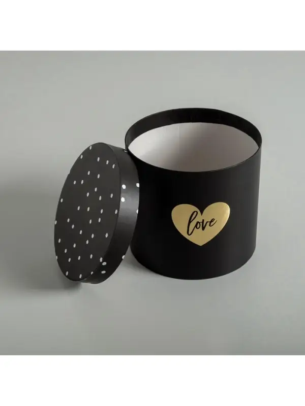 Набор коробок для цветов 4 в 1, упаковка подарочная, &laquo;Чёрно-белый&raquo;, 14&times;14&times;13 см - 20&times;20&times;17.5 см