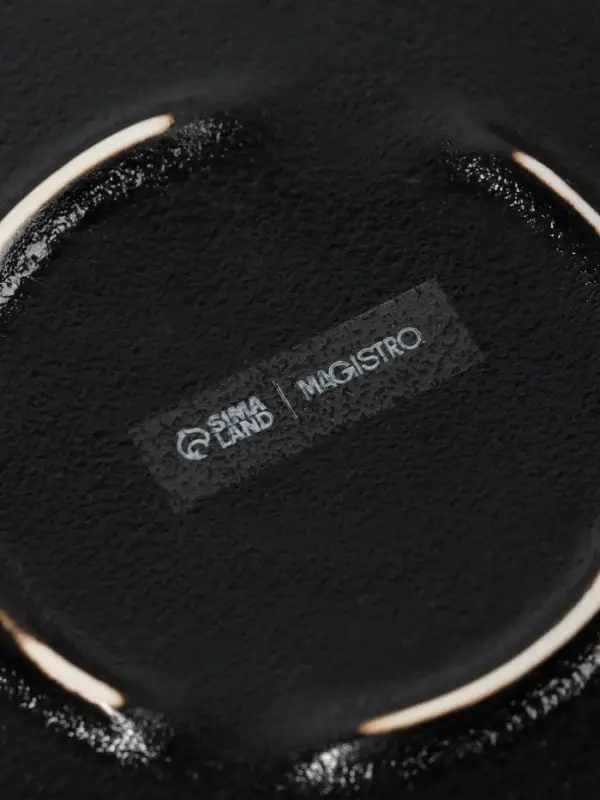 Блюдо для подачи с клош крышкой Magistro &laquo;Галактика&raquo;, фарфор, d=22 см, чёрный